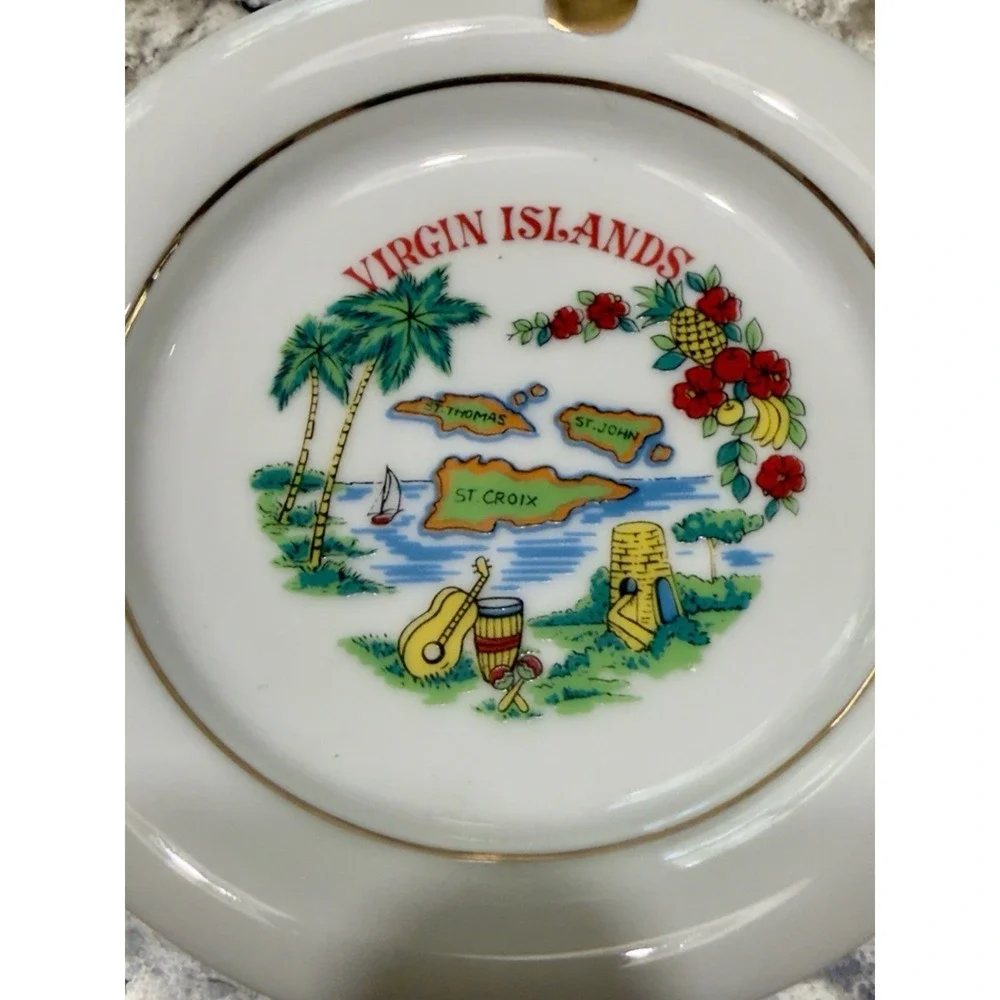 Vintage Ashtray Trader Vics Virgin Islands Tiki Bar Tobacco